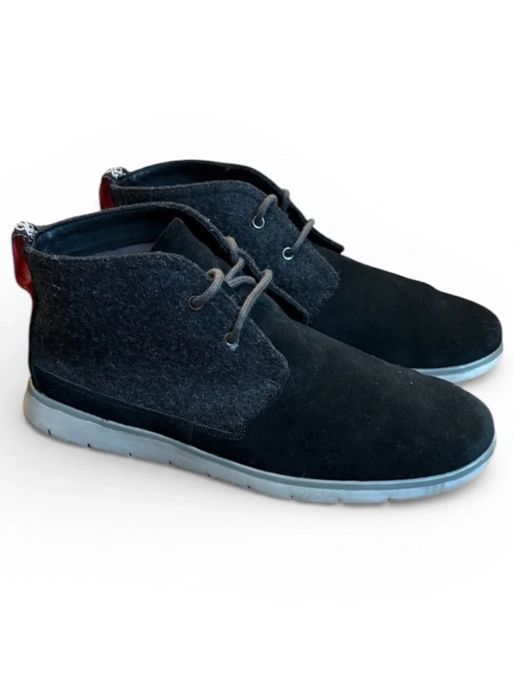 UGG Freamon Wool & Suede Chukka Boots Men's 10 Black & Gray